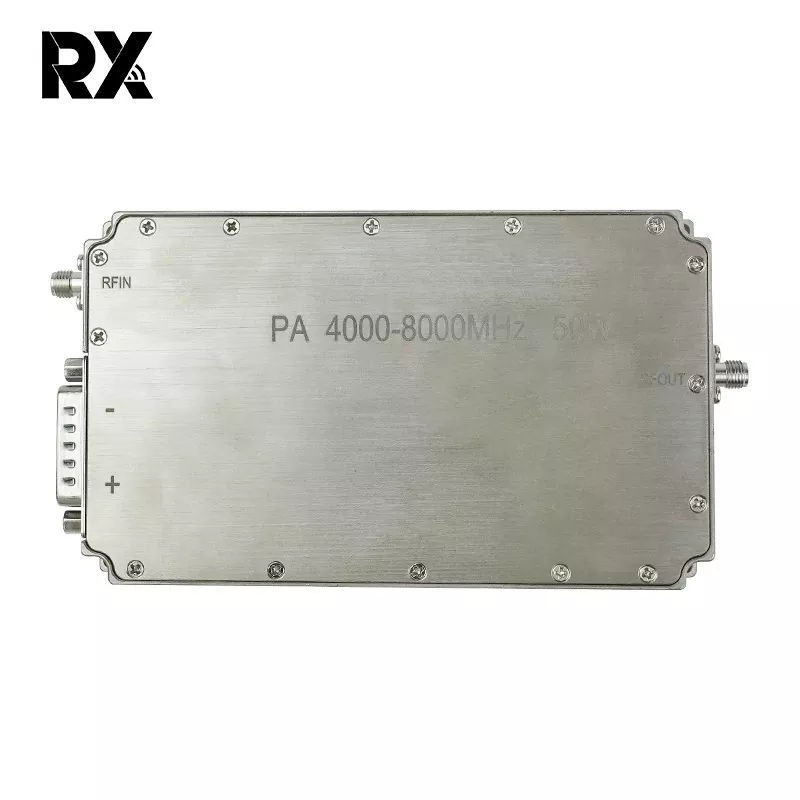 அல்ட்ரா-வைட்பேண்ட் சி-பேண்ட் 4-8 GHz 50W பவர் ஆம்ப்ளிஃபையர் RF சிஸ்டம்